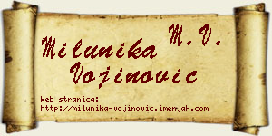 Milunika Vojinović vizit kartica